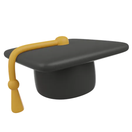 Black Graduation Hat Academic Cap 3 D Render Icon 3D Icon