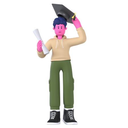 Graduation Hat  3D Icon