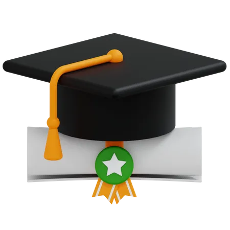 Graduation Hat  3D Illustration