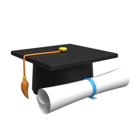 Graduation Hat  3D Illustration