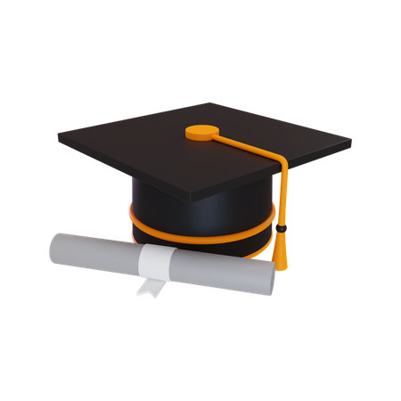 Graduation Hat  3D Illustration