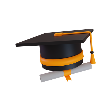 Graduation Hat  3D Illustration