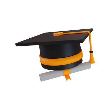 Graduation Hat  3D Illustration