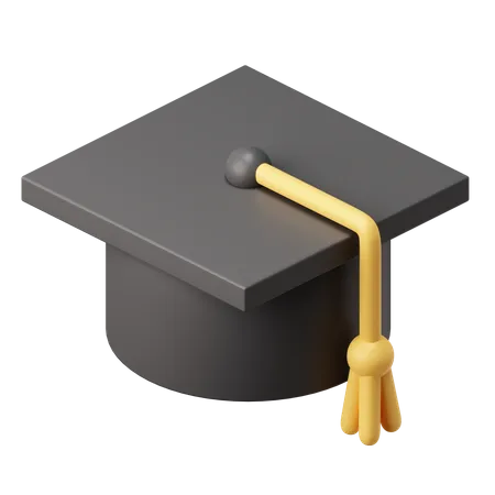 Graduation hat  3D Illustration