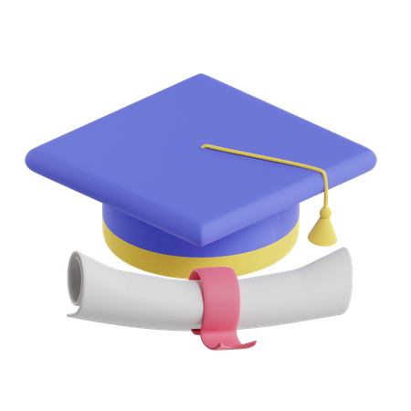 Graduation Hat  3D Illustration