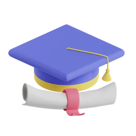 Graduation Hat  3D Illustration