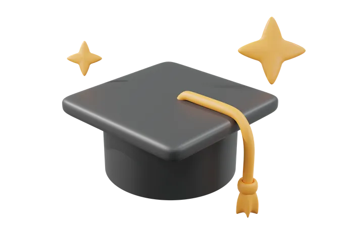 3 D Icon Graduation Hat 3D Icon