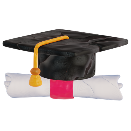 Graduation Hat Achievement  3D Icon