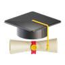 graduation hat emoji 3d