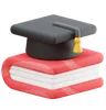 Graduation Hat With Book