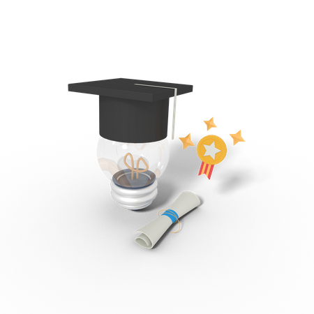 Graduation idea  3D Illustration