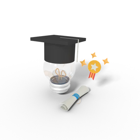 Graduation idea  3D Illustration