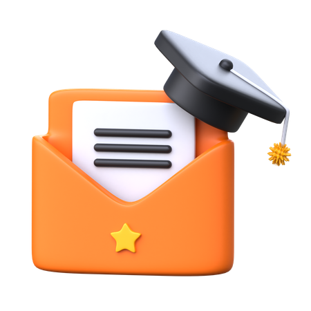 Graduation Letter  3D Icon