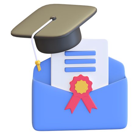 Graduation Letter  3D Illustration