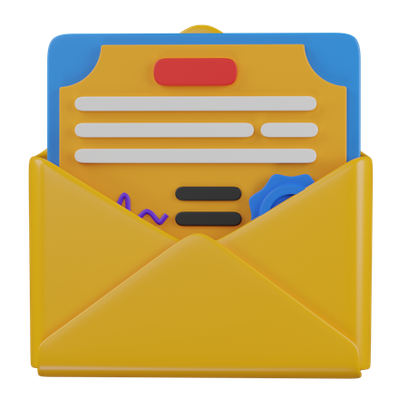 Graduation mail  3D Icon