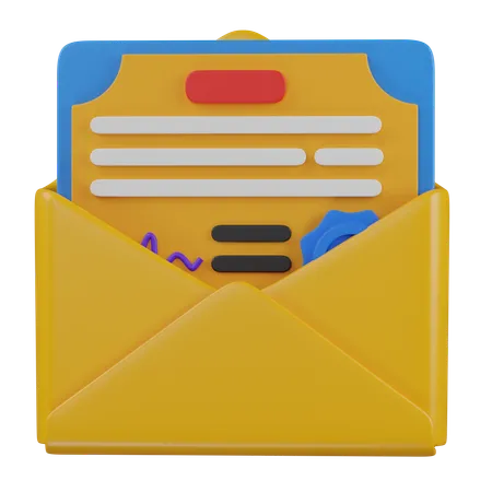 Graduation mail  3D Icon