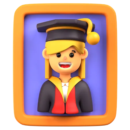 Graduation Photo  3D Icon