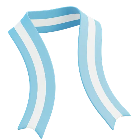 A 3 D Digital Rendering Of A Light Blue And White Academic Honor Stole Often Worn During Graduation Ceremonies To Denote Achievement 3D Icon