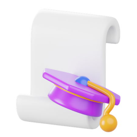 Graduation Scroll  3D Icon