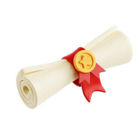 Graduation Scroll  3D Icon