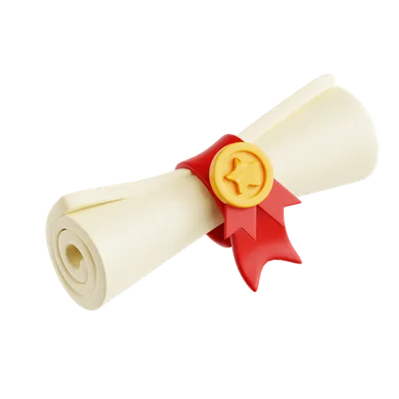 Graduation Scroll  3D Icon