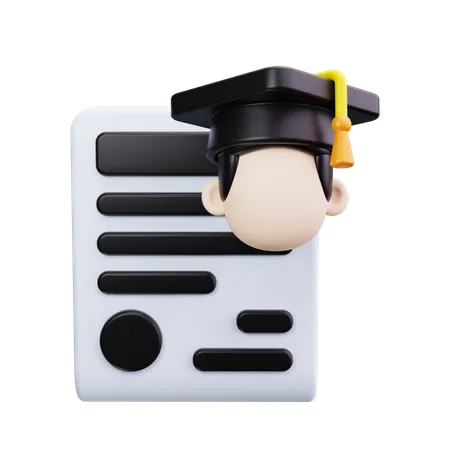 Graduation Scroll  3D Icon