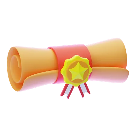 GRADUATION SCROLL  3D Icon