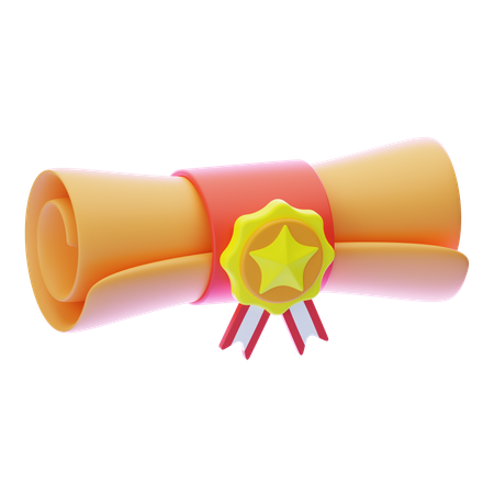 GRADUATION SCROLL  3D Icon