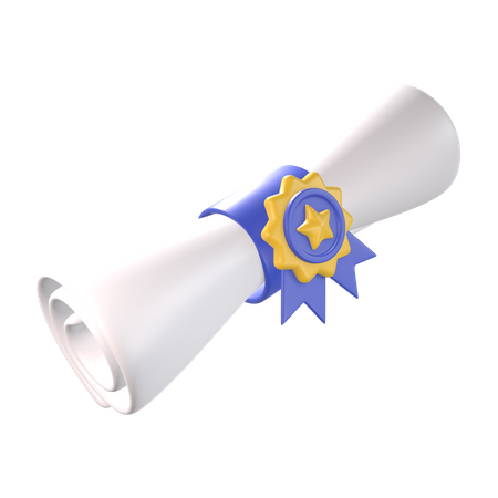 Graduation Scroll  3D Icon