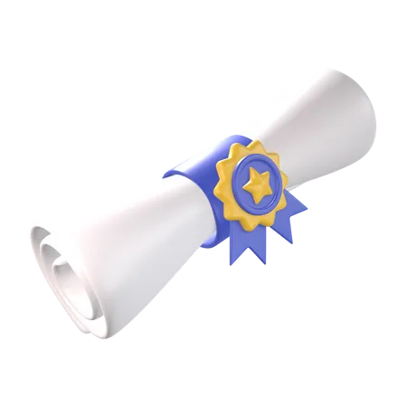 Graduation Scroll Education 3 D Icon Render 3D Icon