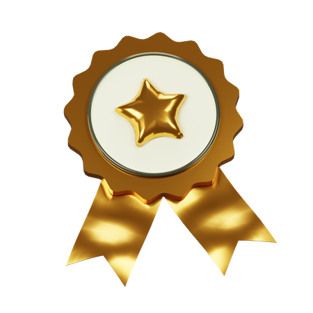 Graduation Star Badge  3D Illustration