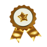 3d graduation star badge illustration