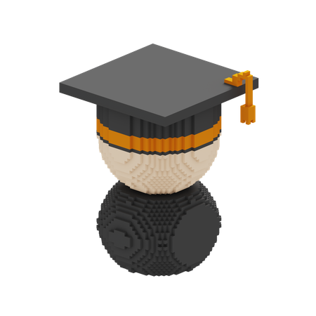 Graduation Student  3D Icon