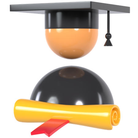 Graduation Student  3D Illustration