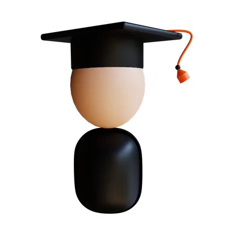 Graduation Student 3D Illustration