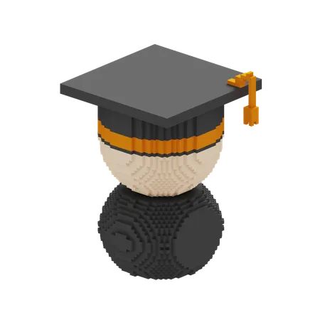 Graduation Student  3D Icon