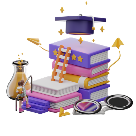 Graduation Study  3D Icon