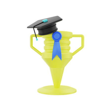 Graduation Trophy  3D Illustration