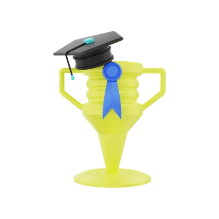 Graduation Trophy  3D Illustration