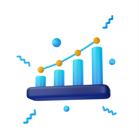 Estadística gráfica  3D Icon