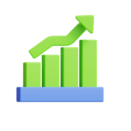 Gráfico alcista  3D Icon