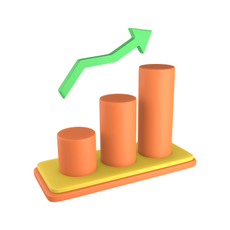 Gráfico analítico  3D Illustration