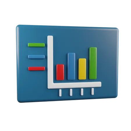 Gráfico analítico  3D Illustration