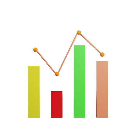 Gráfico analítico  3D Illustration