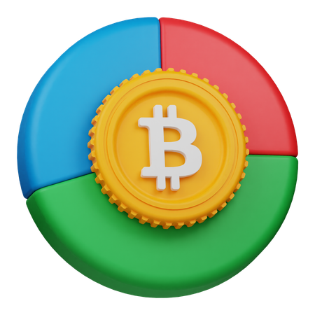 Gráfico de bitcoins  3D Icon