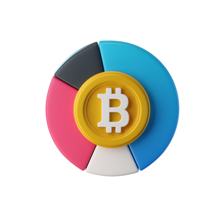 Gráfico de bitcoins  3D Icon