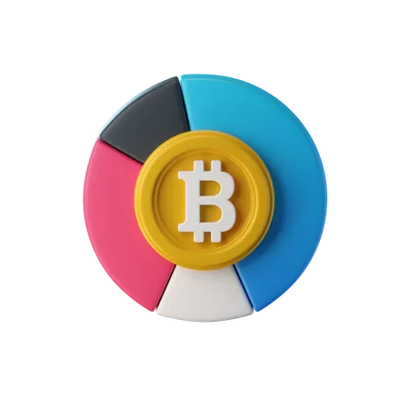 Gráfico de bitcoins  3D Icon