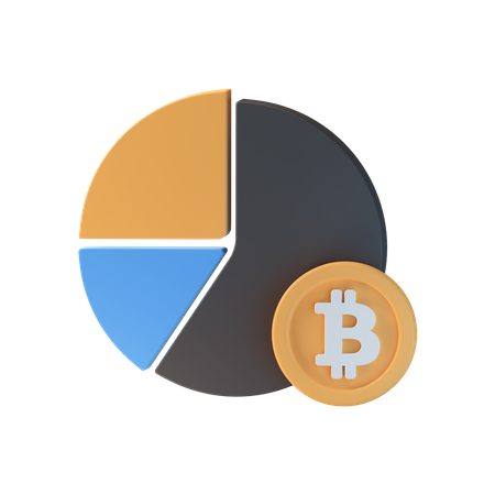 Gráfico bitcoin  3D Icon