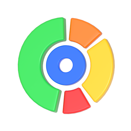 Gráfico circular  3D Icon