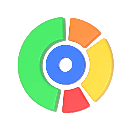 Gráfico circular  3D Icon